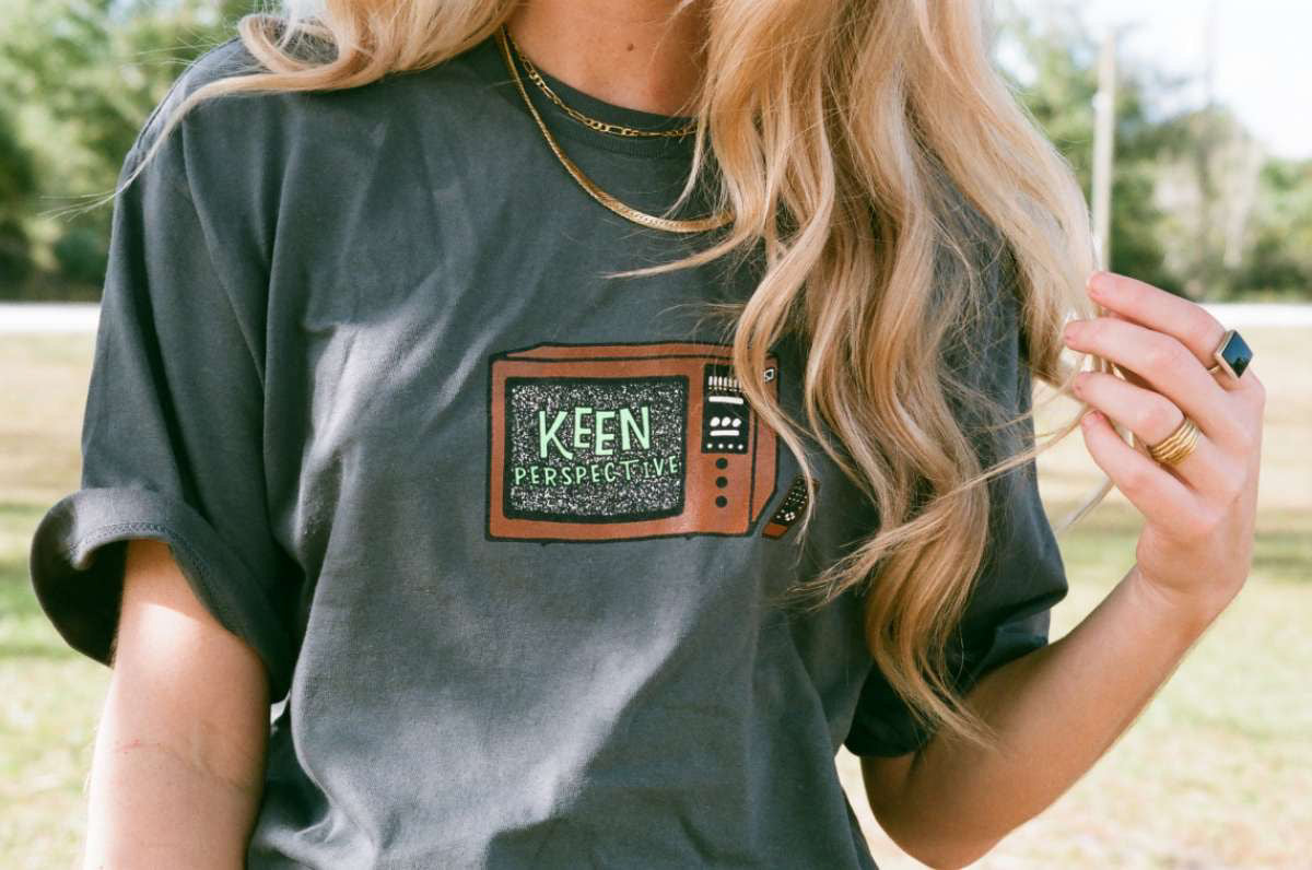 Keen TV tee (Charcoal)