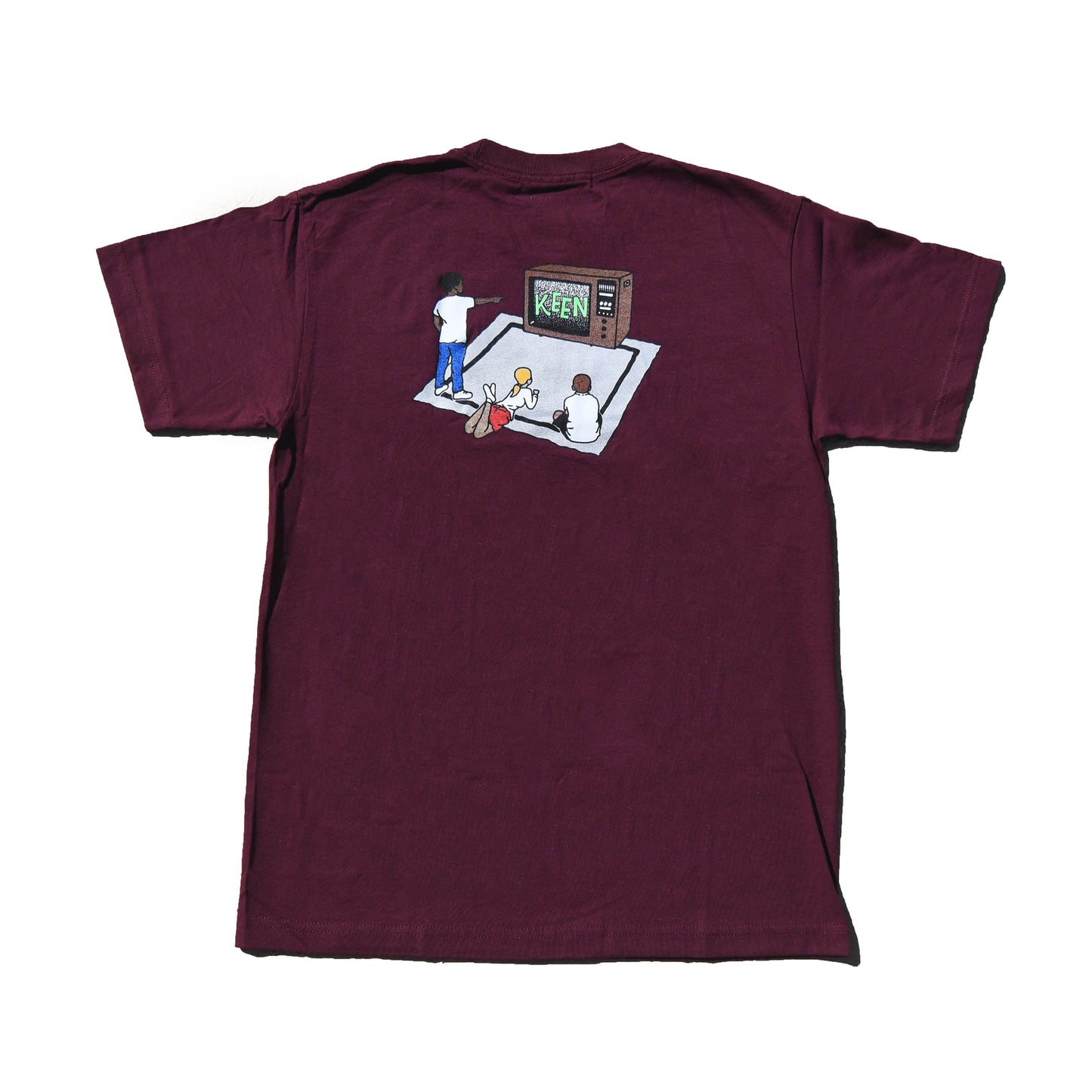 Keen TV tee (Burgundy)